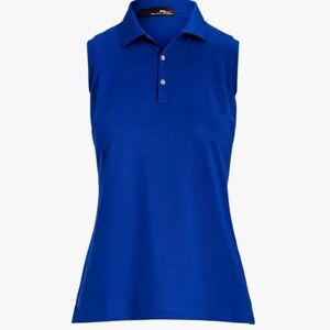 🆕 RLX Ralph Lauren Tournament Heritage Royal Womens Sleeveless Golf Polo